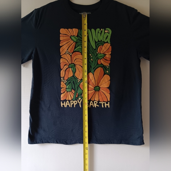 Happy Earth women's navy short-sleeve graphic t-shirt size L - Picture 4 of 7